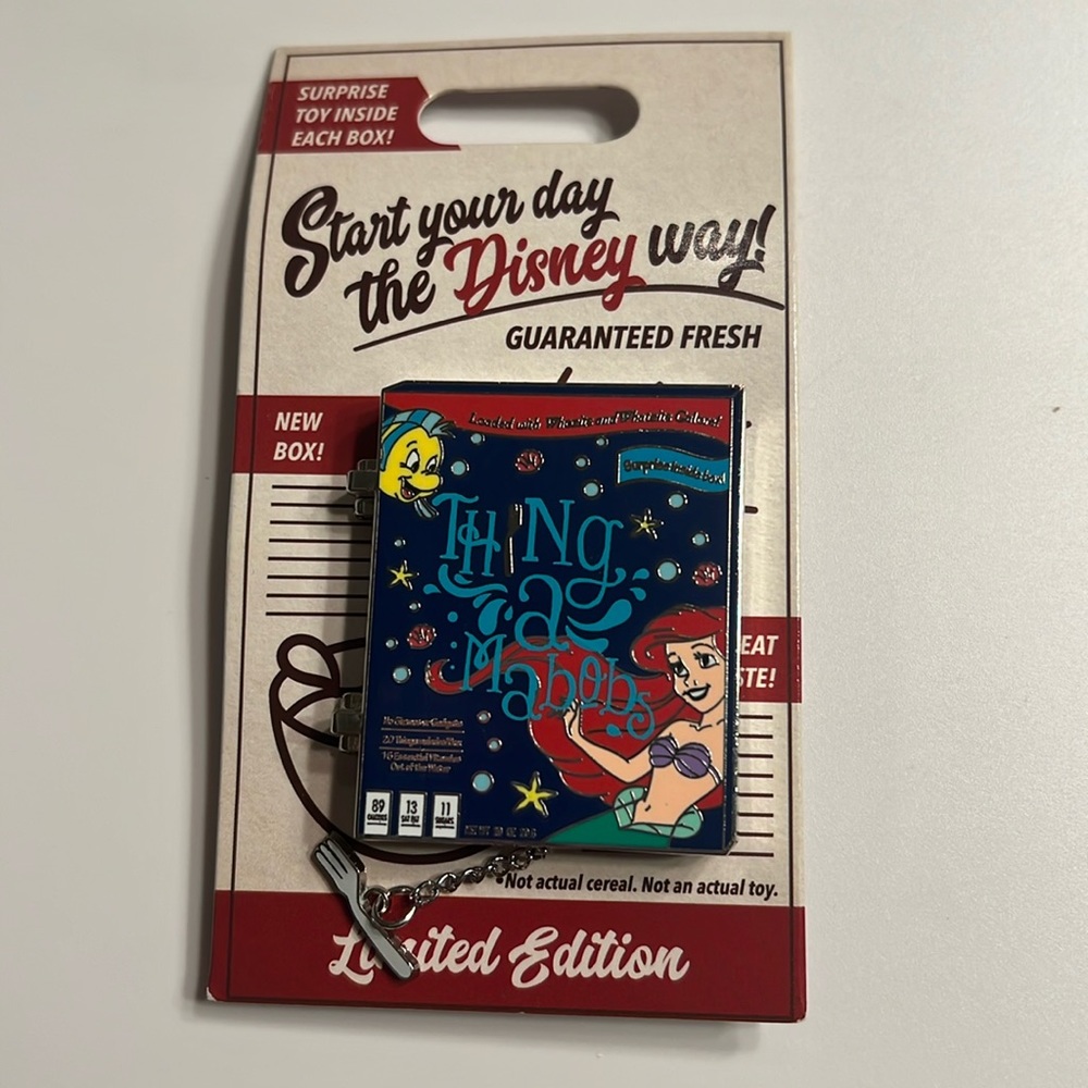 NWT Disney The Little Mermaid cereal box LE pin